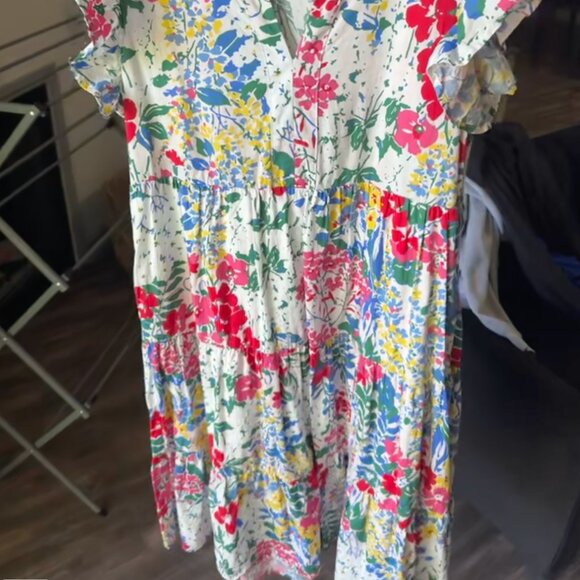 Women's Large Floral Midi Dress - Picture 2 of 4